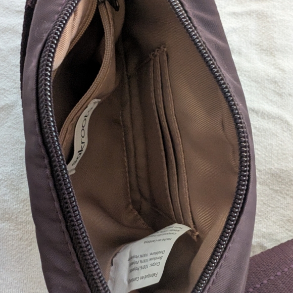 Sakroots Purple Crossbody Bag with Quilted Floral Design and Wider Strap - Picture 3 of 4